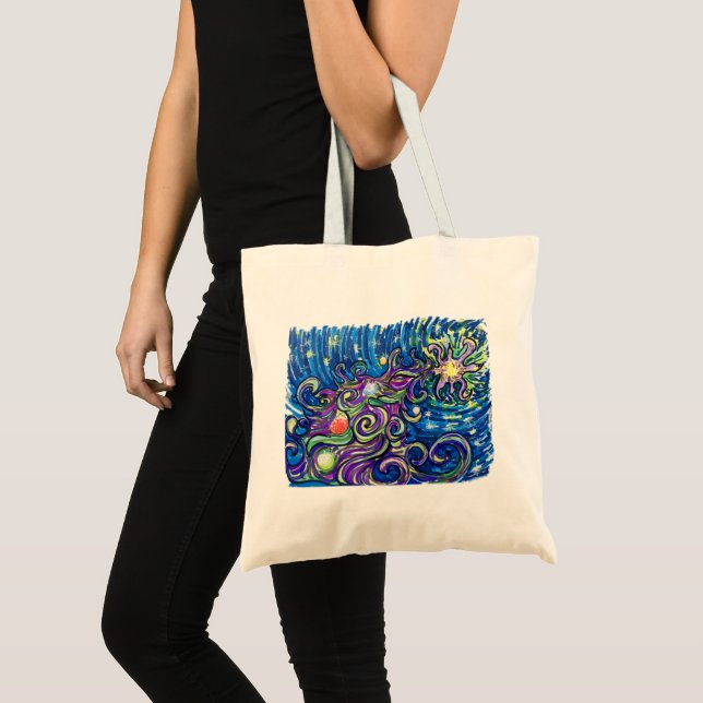 Bolso De Tela Cosmic Christmas Tree (Anverso (producto))