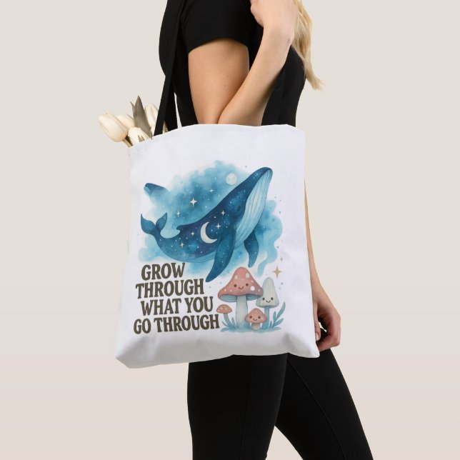 Bolso De Tela Cosmic Whale” Dreamy Ocean Tote (Detalle)