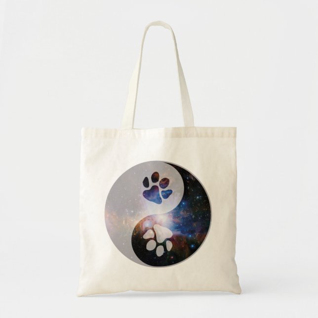 Bolso De Tela Cosmic Yin Yang Paw (Frente)