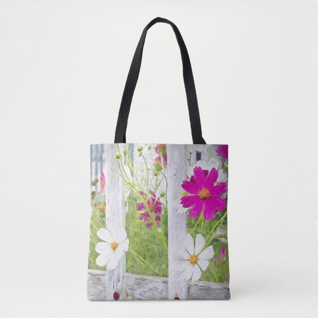 Bolso De Tela Cosmos Flower Garden (Anverso)