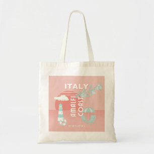 Bolso De Tela Costa Amalfitana, arte de viajes, Pastel