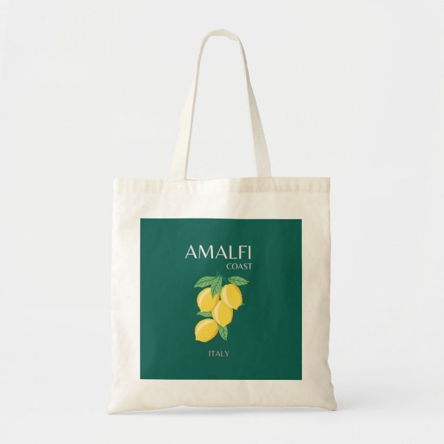Bolso De Tela Costa Amalfitana, Italia, Arte de Viajes, Retro, V (Frente)