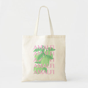 Bolso De Tela Costa Amalfitana, Italia Viaje Arte, Rosa