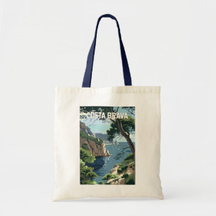 Bolso De Tela Costa Brava España Viaje al Vintage