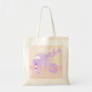 Bolso De Tela Costa de Amalfi, arte de viajes, viajes con perrit