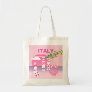 Bolso De Tela Costa de Amalfi, Viajes Elegantes, Rosa