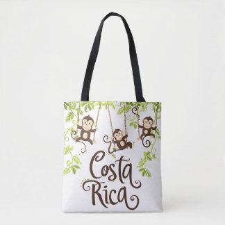 Bolso De Tela Costa Rica Monkey Tote Bag