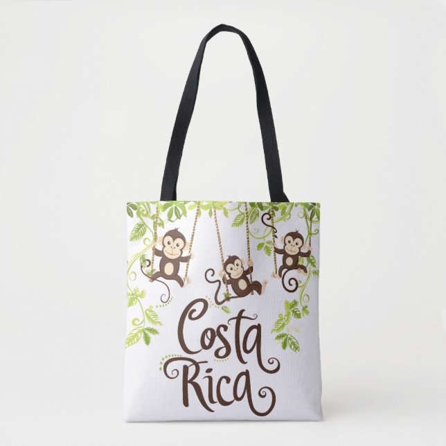 Bolso De Tela Costa Rica Monkey Tote Bag (Anverso)