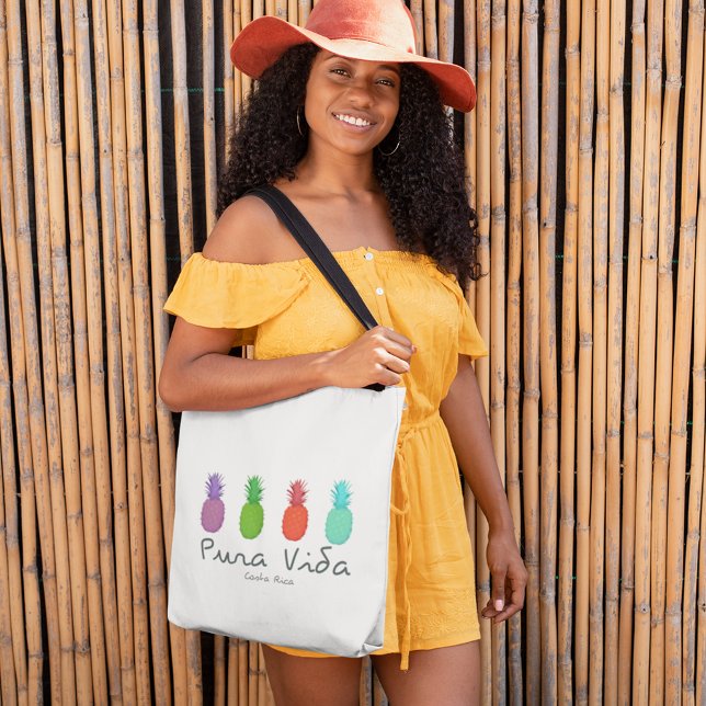 Bolso De Tela Costa Rica Pura Vida Pineapples Beach Bag (Costa Rica Pura Vida Pineapples Beach Bag)