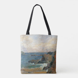 Bolso De Tela Costa rocosa de Paul Gauguin, Impresionismo vintag