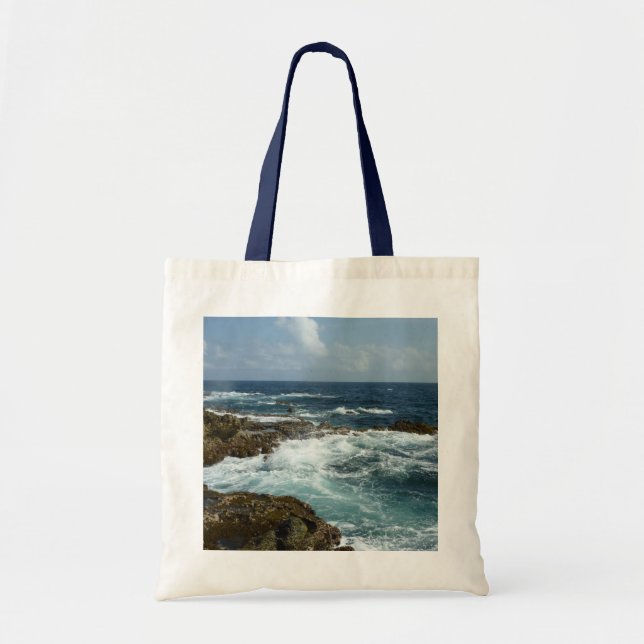 Bolso De Tela Costa Rocosa y Océano Azul de Aruba (Frente)