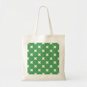 Bolso De Tela Costillas blancas en verde
