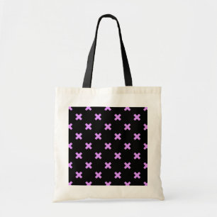 Bolso De Tela Costillas de lino sobre negro