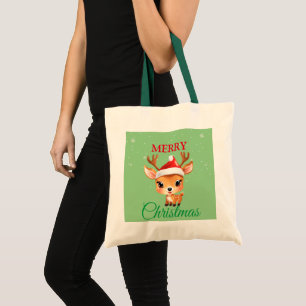 Bolso De Tela Costum de Santa Navidades de reno animal ciego