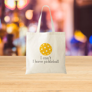 Bolso De Tela Costumbre no puedo tengo jugadores de pickleball y