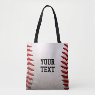 Bolso De Tela Costura de béisbol softball con texto personalizad