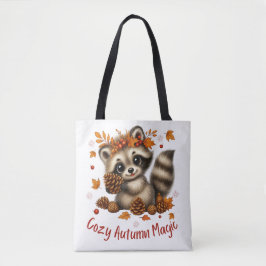 Bolso De Tela Cosy Autumn Magic Racoon