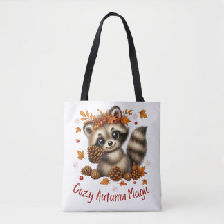 Bolso De Tela Cosy Autumn Magic Racoon