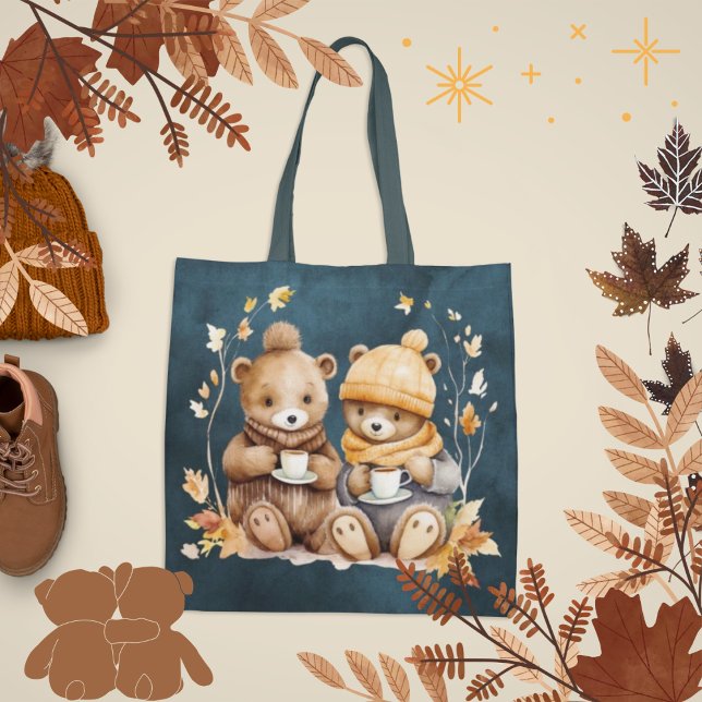 Bolso De Tela Cosy Autumn Teddy Bear Tote Bag (Subido por el creador)