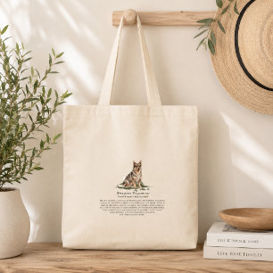 Bolso De Tela Cota de Perro Vallhund Sueco en Acuarela Raza Quot
