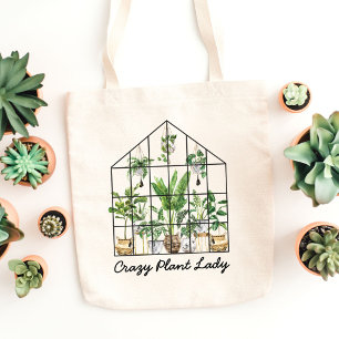 Bolso De Tela Cota de planta tropical de acuarela 