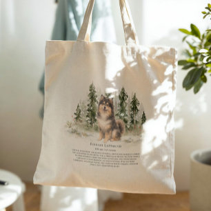 Bolso De Tela Cota de raza acuarela de perro Finnish Lapphund