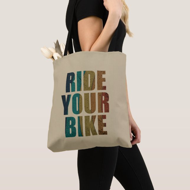 Bolso De Tela Cotización motivadora de ciclismo de montaña (Detalle)