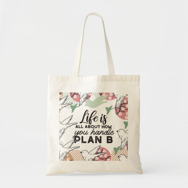 Bolso De Tela Cotizaciones de vida y patrón de naturaleza de pri (Frente)