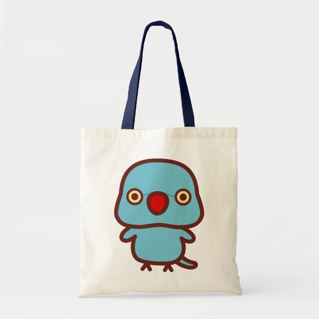 Bolso De Tela Cotorra de Kramer / Hembra azul (Frente)