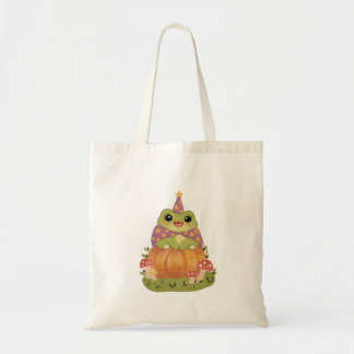 Bolso De Tela Cottagecore Rana Mago Halloween Calabaza