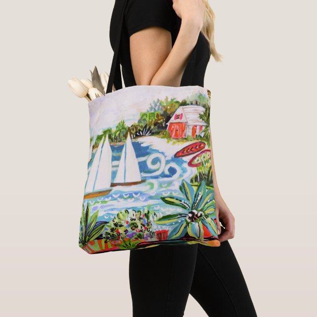 Bolso De Tela Cottaje Rojo de la Bahía II (Detalle)