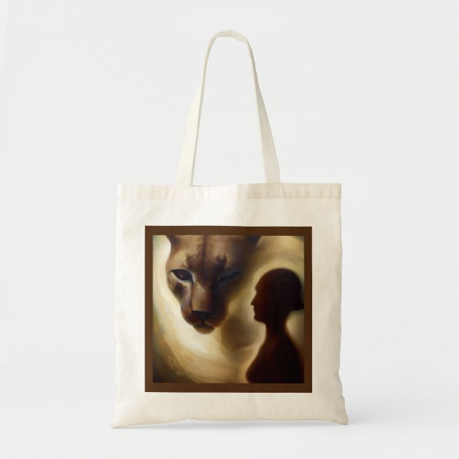 Bolso De Tela Cougar animal espiritual 1 (Frente)