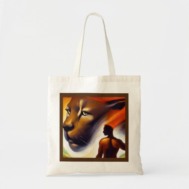 Bolso De Tela Cougar animal espiritual 2 (Frente)