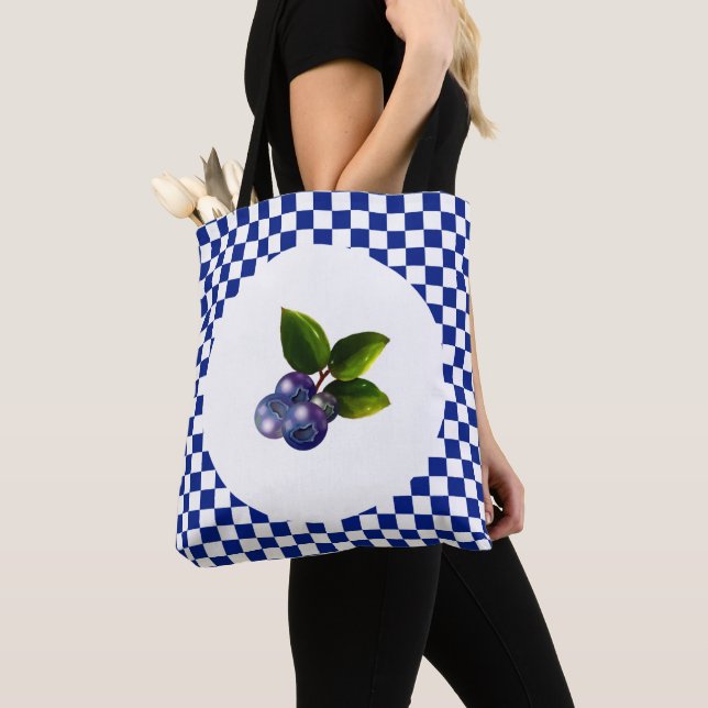 Bolso De Tela Country Blueberries (Detalle)