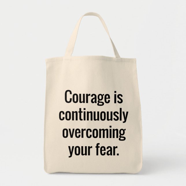Bolso De Tela Courage Grocery Tote Bag (Frente)