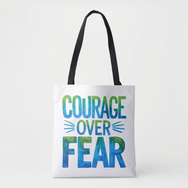Bolso De Tela Courage over fear (Anverso)