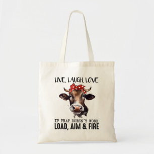 Bolso De Tela Cow Funny Dice