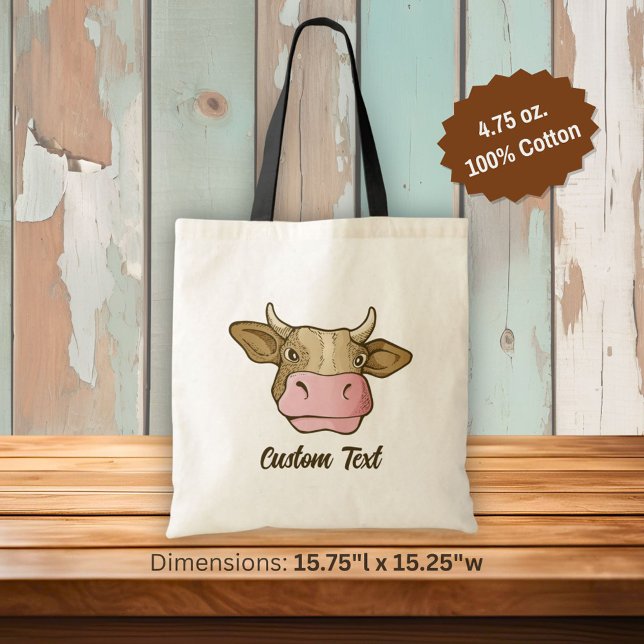 Bolso De Tela Cow Head Tote Bag (Subido por el creador)