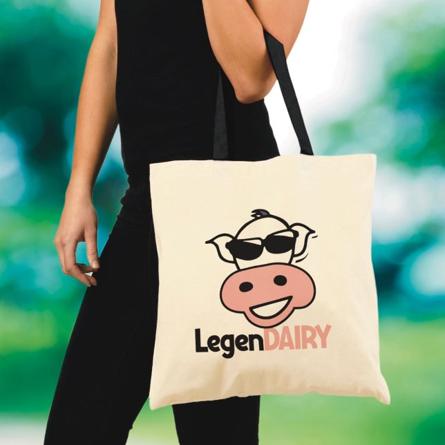 Bolso De Tela Cow Pun divertido (Subido por el creador)