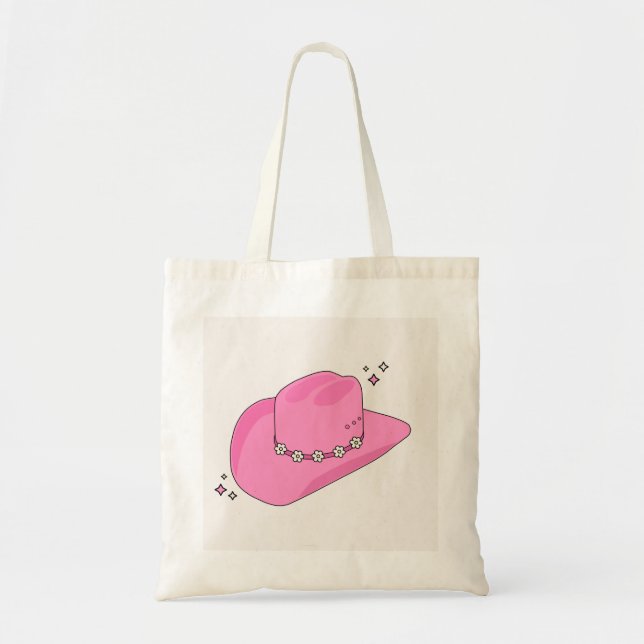 Bolso De Tela Cowboy Gorra Preppy Pink (Frente)