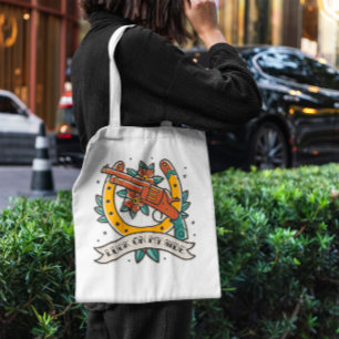 Bolso De Tela Cowboy Gun Y Horseshoe