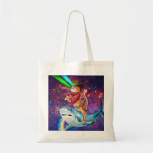 Bolso De Tela Cowboy un tiburón lanzando un arcoiris