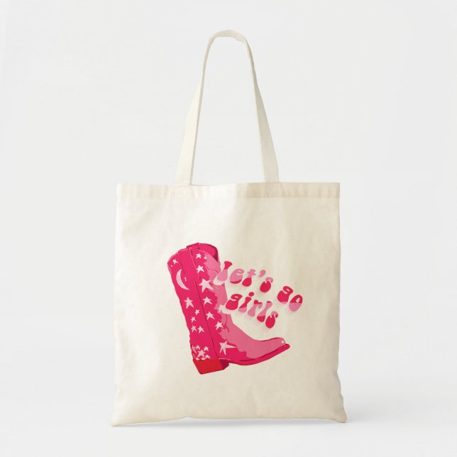 Bolso De Tela Cowgirl Boot Red Disco Cowgirl (Frente)