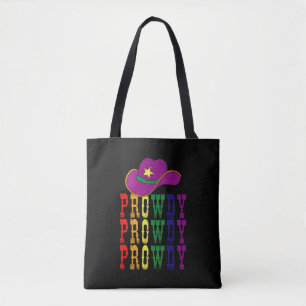 Bolso De Tela Cowgirl de Rodeo LGBT Howdy Gay Western