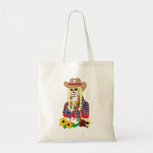 Bolso De Tela Cowgirl Sugar Skull