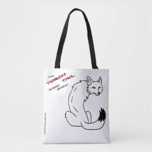 Bolso De Tela Coyote de la cola de la antorcha y el salto en una