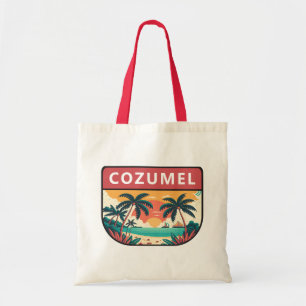 Bolso De Tela Cozumel México Retro Emblem