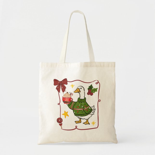 Bolso De Tela Cozy Christmas Goose Holiday Design (Frente)