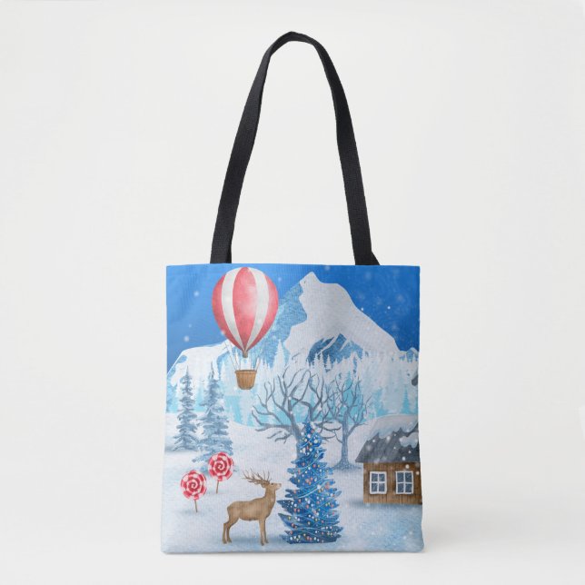 Bolso De Tela Cozy Cottage In Winter Wonderland (Anverso)