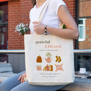 Bolso De Tela Cozy Scandi Autumn Essential Rubor Acción de Graci